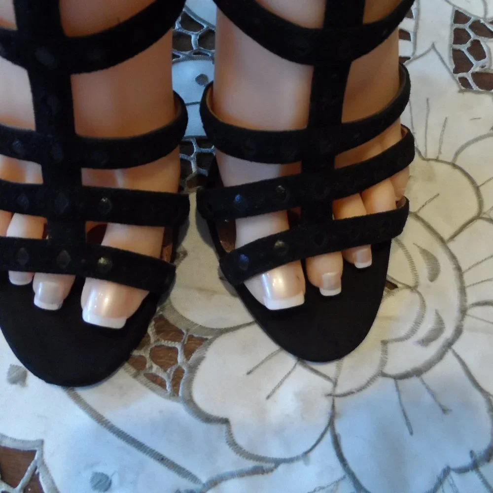Alaia Black Multi-Strap Heels - Picture 7 of 16